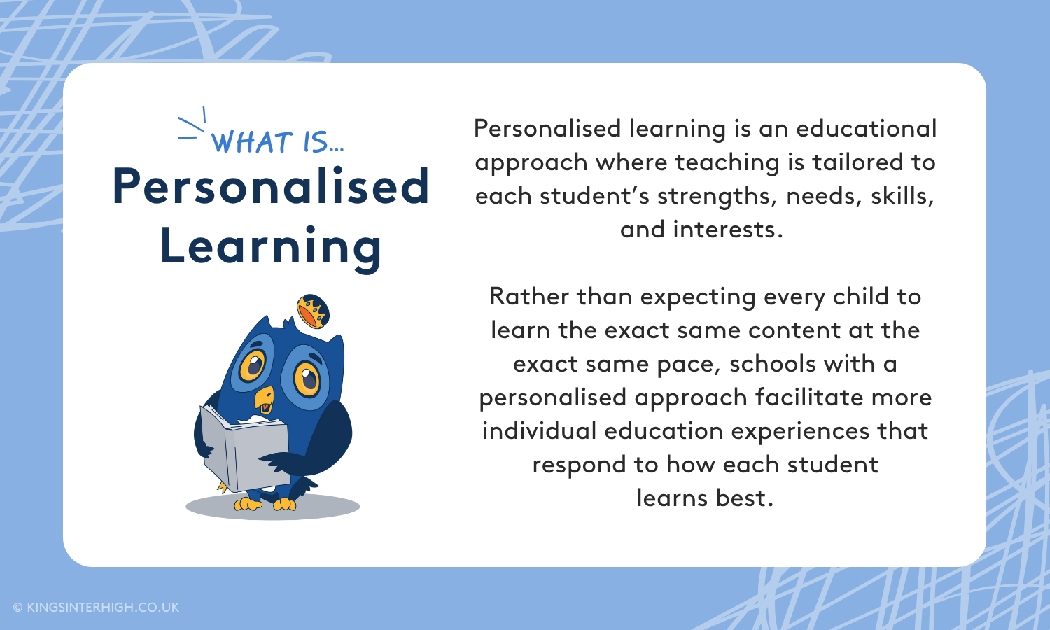 Infographic of the definition of personalised learning